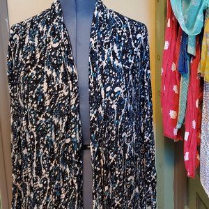 Splatter print jersey cardigan
